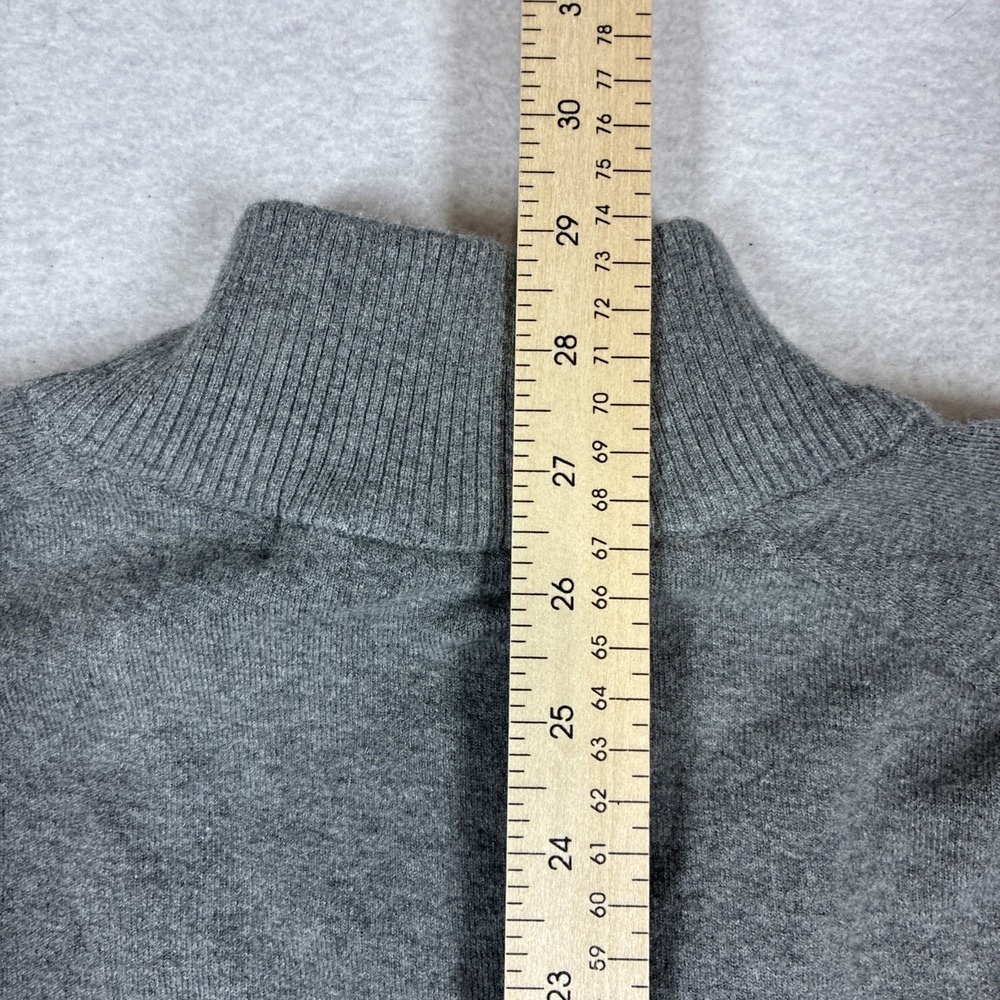 Criquet 1/4 Zip Pullover Men‎ XL Gray Cotton Made In Peru Preppy Golf Heavy Soft - Picture 14 of 15